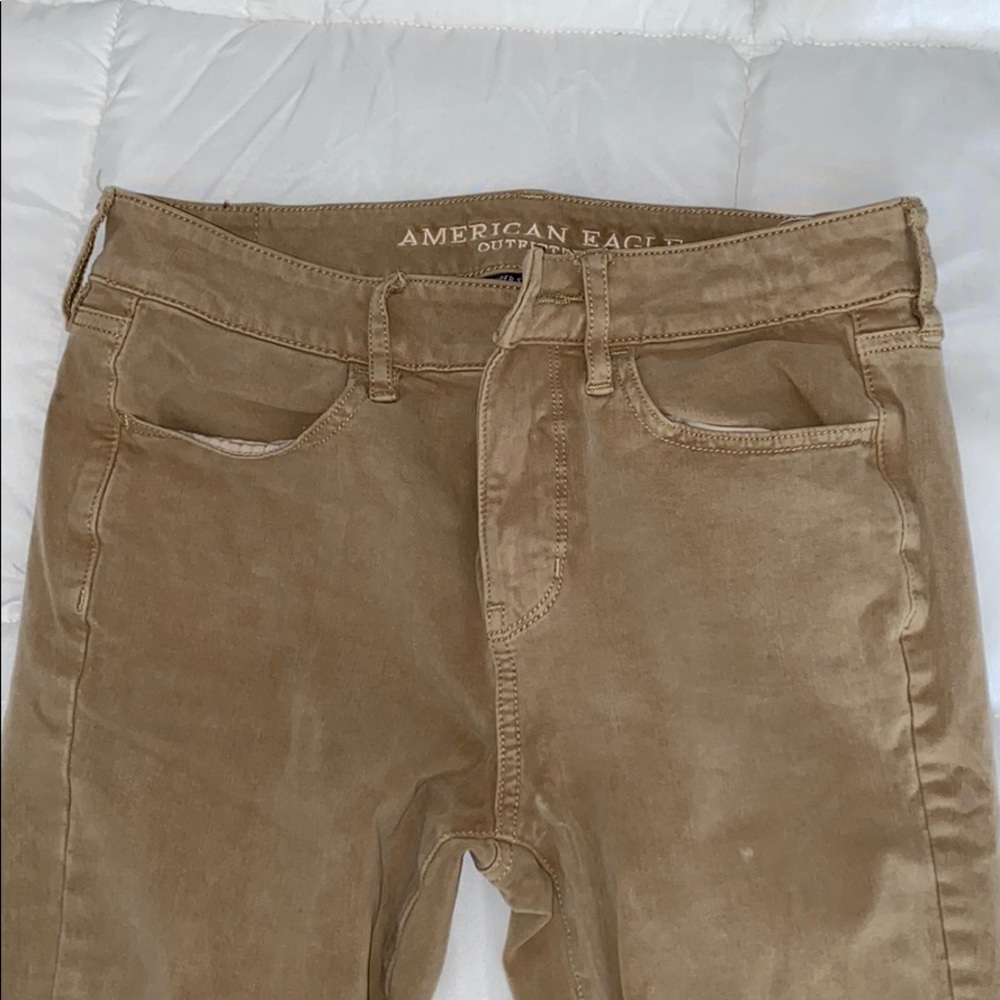 american eagle khaki jeggings